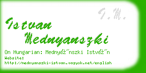 istvan mednyanszki business card